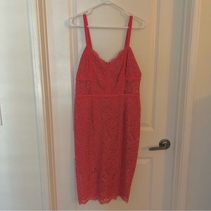 Express Lace Coral Dress